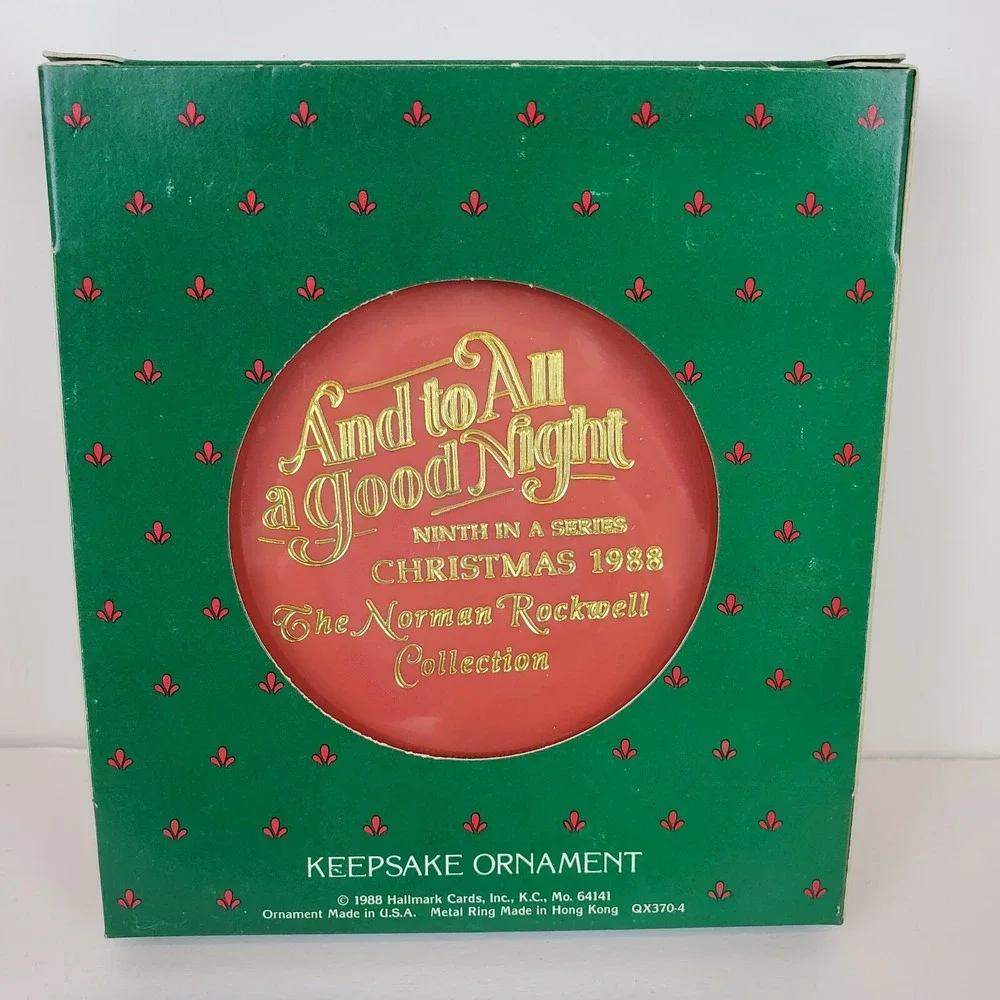 Vintage Hallmark Norman Rockwell Cameo Series Christmas Ornament 1988 Santa